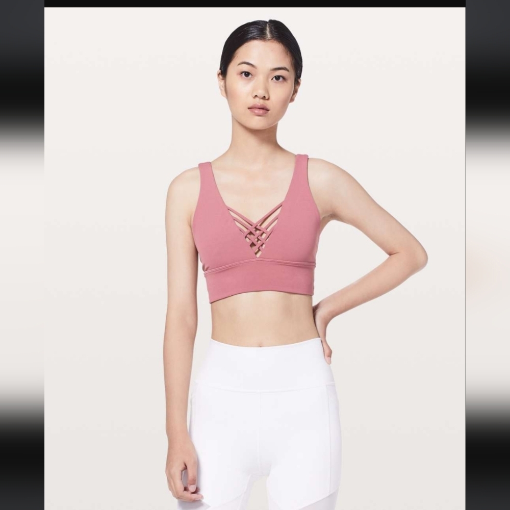 Lululemon Bind & Cross Bra Moss Rose